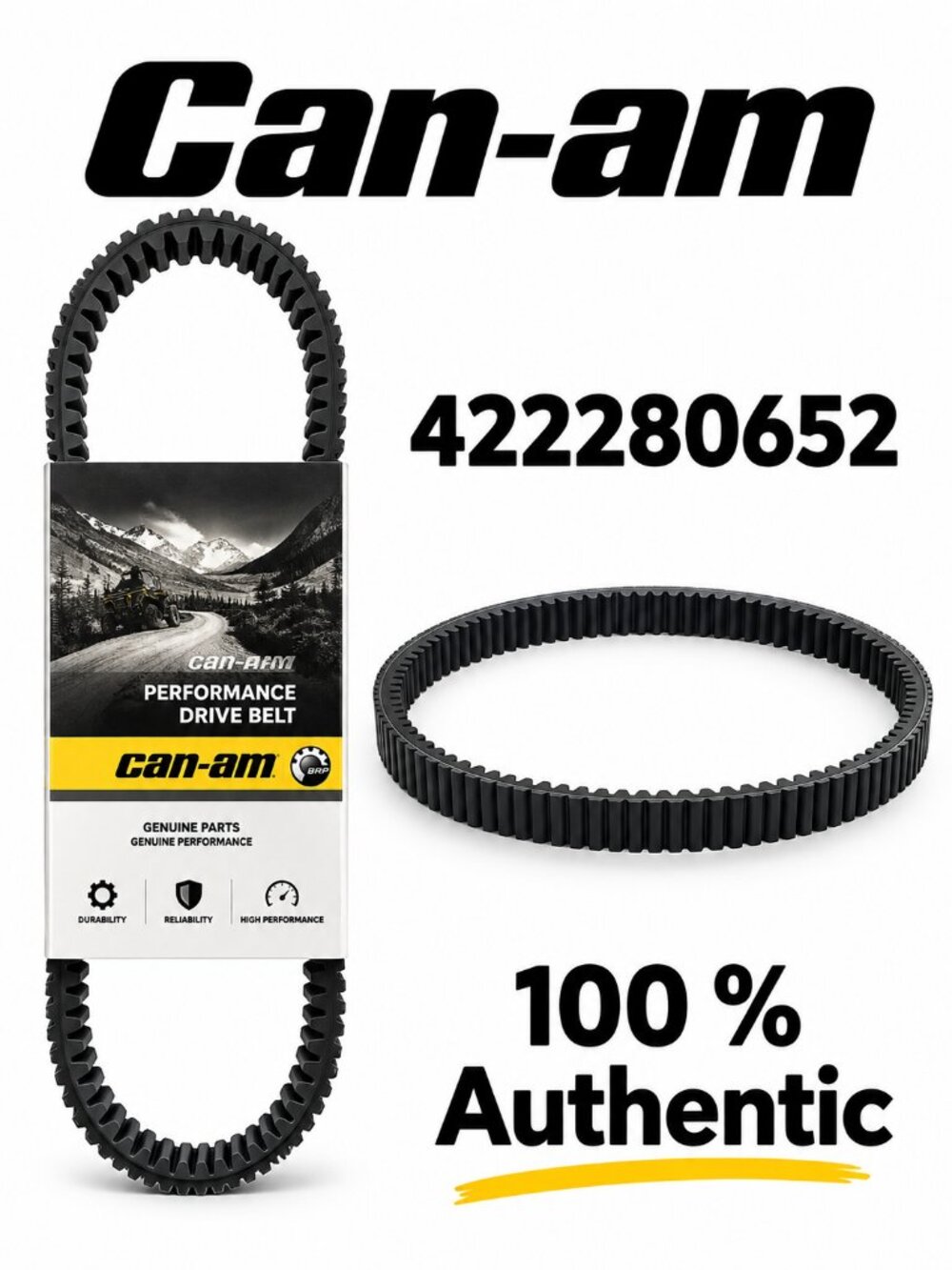 Genuine Can-Am 422280652 OEM Clutch Drive Belts Maverick X3 Turbo RR